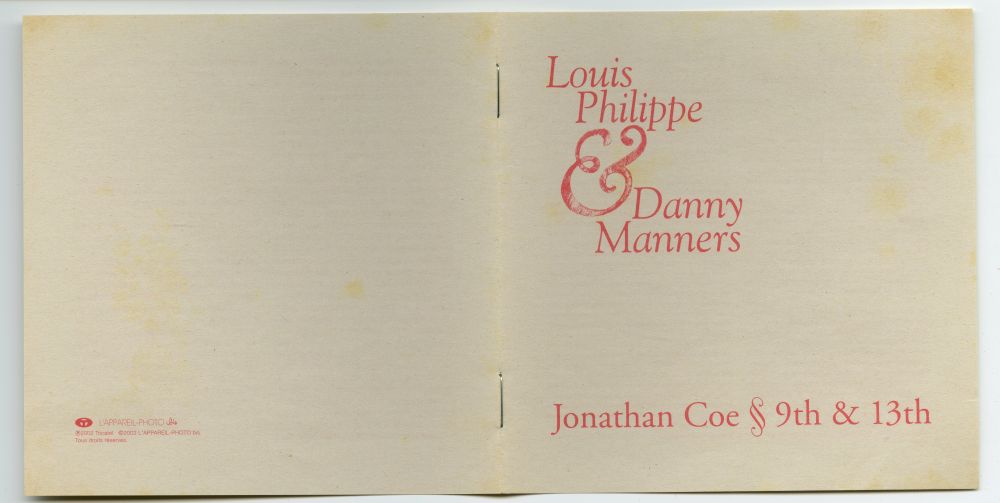 Louis Philippe & Danny Manners 『Jonathan Coe 9th & 13th』04